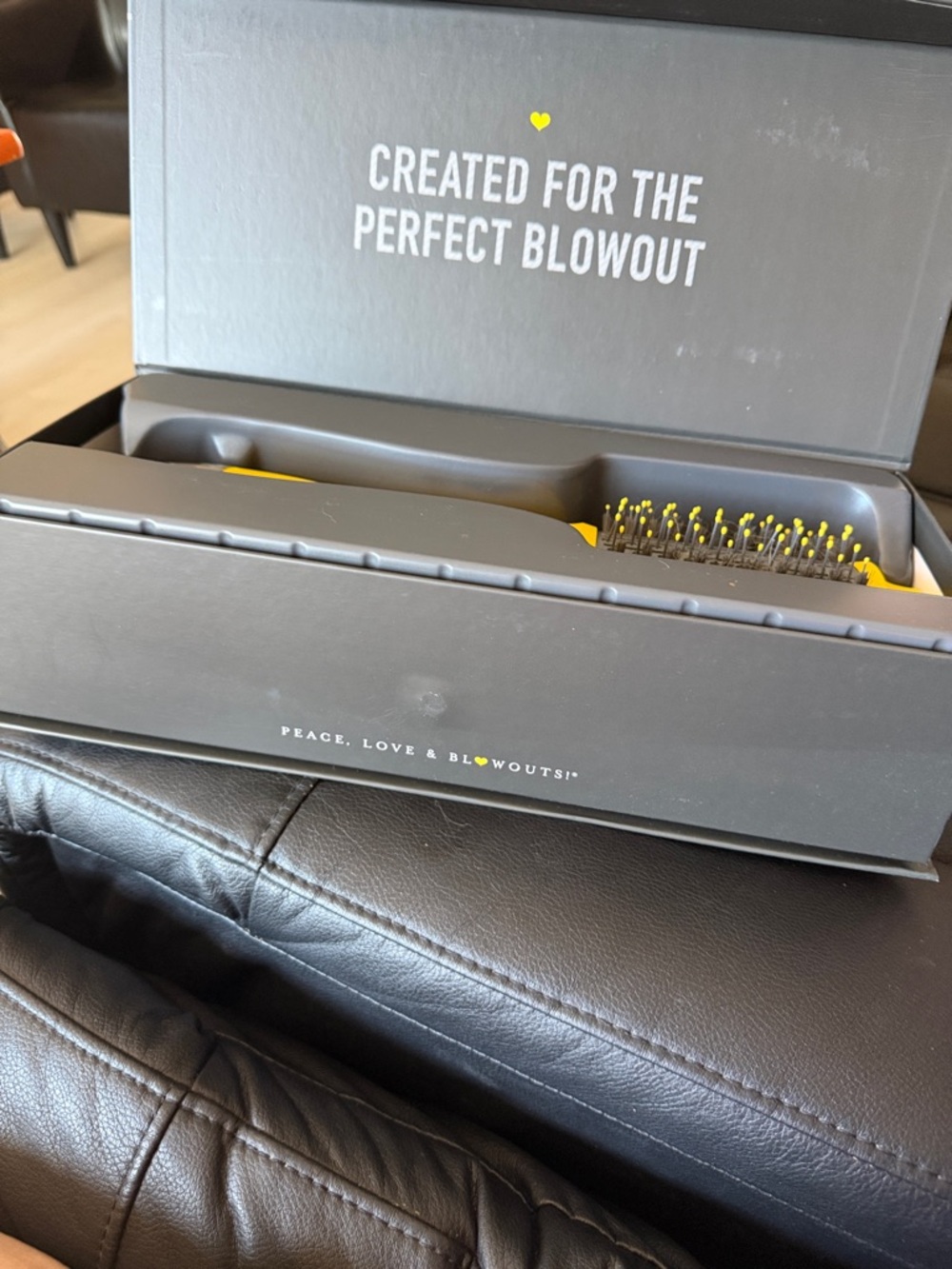 Drybar Yellow and Black Round Brush